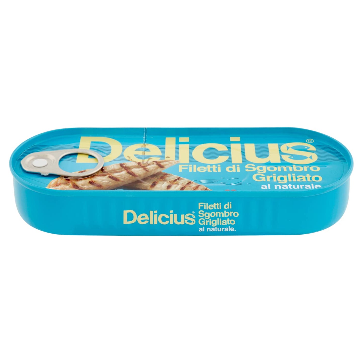 Delicius Scatola di Filetti di Sgombro Grigliato al Naturale 110g (14 pezzi)