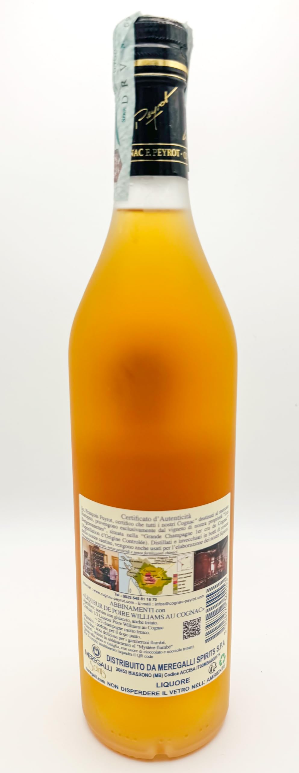 FRANCOIS PEYROT Liqueur Poire & Cognac - Versione senza astuccio, 700ml
