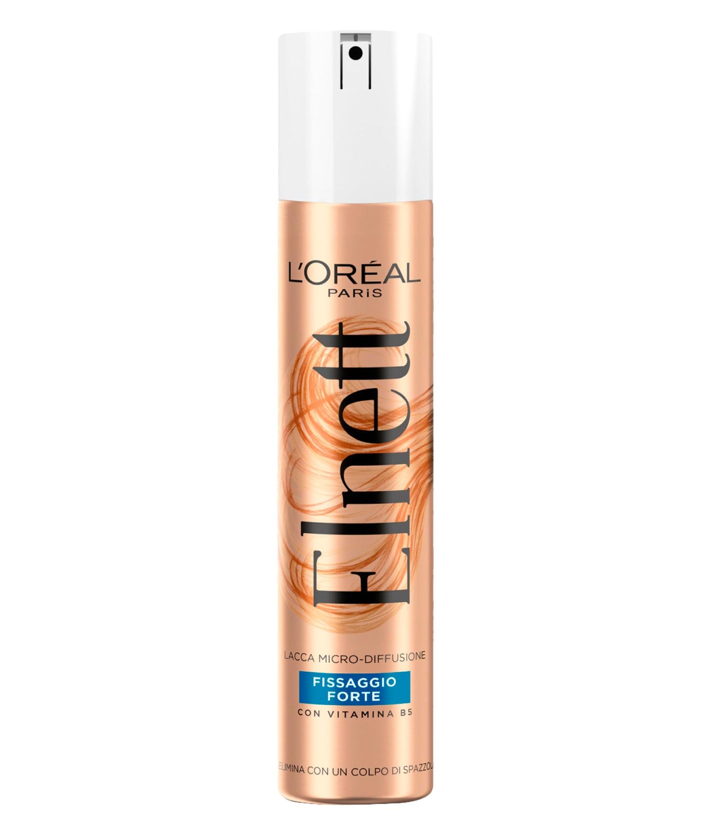 L'Oréal Paris Elnett Lacca per Capelli a Fissaggio Forte, Per Tutti i Tipi di Capelli, Acconciature Perfette per Tutto il Giorno, Non Appesantisce, Con Vitamina B5, Per Uso Quotidiano, 200 ml