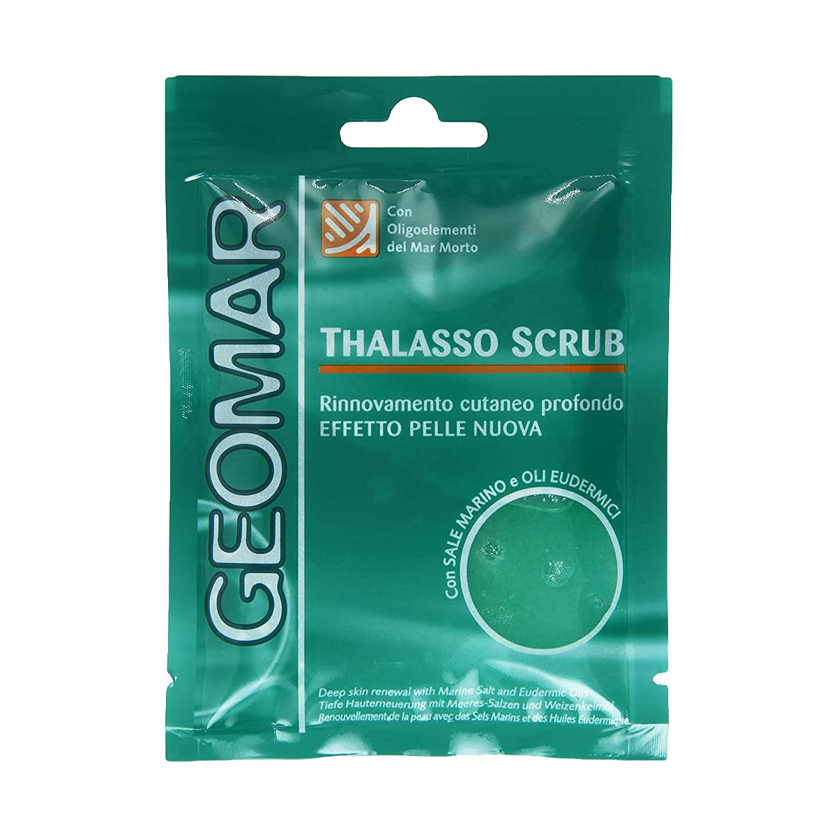 KIT CORPO E VISO: Thalasso Scrub Dermo Levigante Monodose + Maschera Viso Purificante/Effetto-Mat + Guanto in Spugna