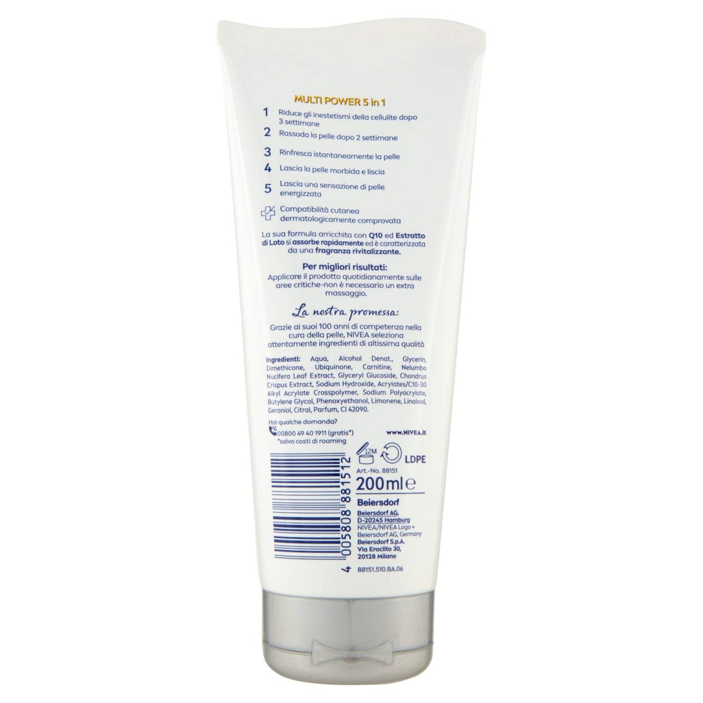 NIVEA Q10 Gel-Crema Rassodante + Anti Cellulite, 200 ml