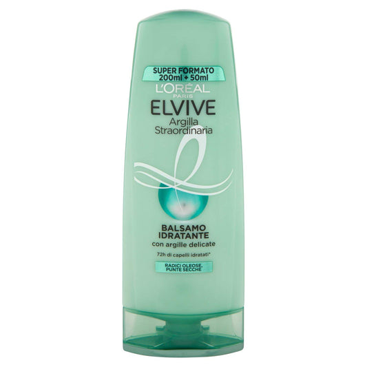 L'Oréal Paris Elvive Argilla Straordinaria Balsamo Idratante per Capelli Normali, 250 ml