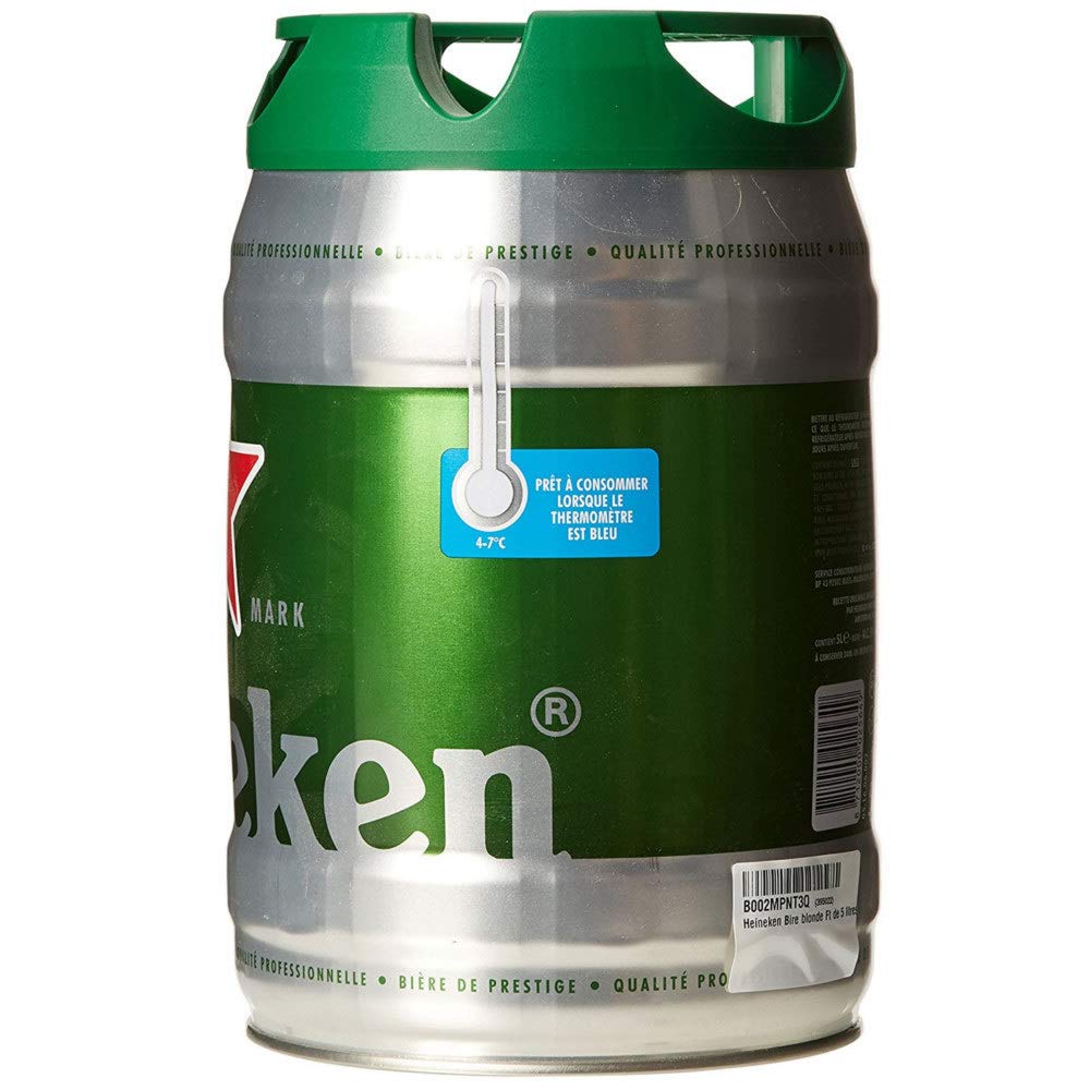Heineken DraughtKeg Confezione da 4 Fusti con Erogatori da 5 Litri Ciascuno
