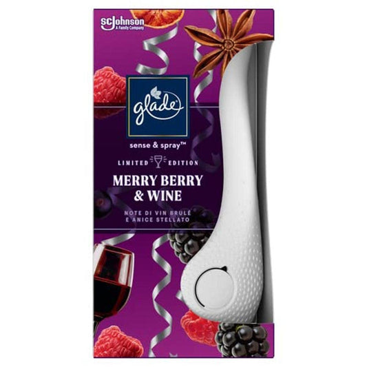 Glade Sense & Spray Profumatore per Ambienti con sensore di movimento, Limited Edition, fragranza Merry Bery & Wine
