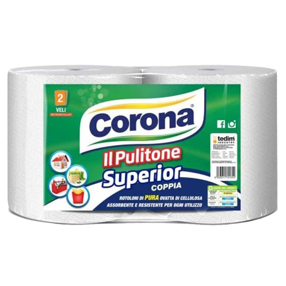 ROTOLONE ASCIUGATUTTO EXPERT PROFESSIONAL 2 VELI IN CELLULOSA CONFEZIONE 2 PEZZI