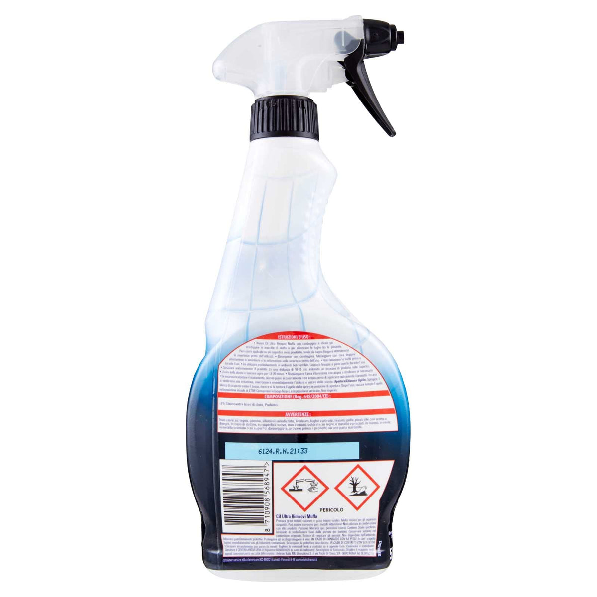 5x Cif Ultra Rimuovi Muffa Detergente Spray con Candeggina - 5 Flaconi da 500 ml
