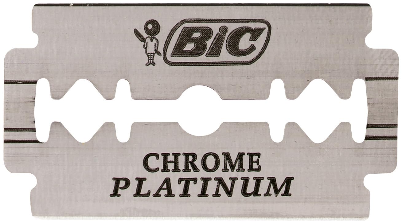 BIC Chrome Platinum - 100 lames à double tranchant pour rasoir de sûreté