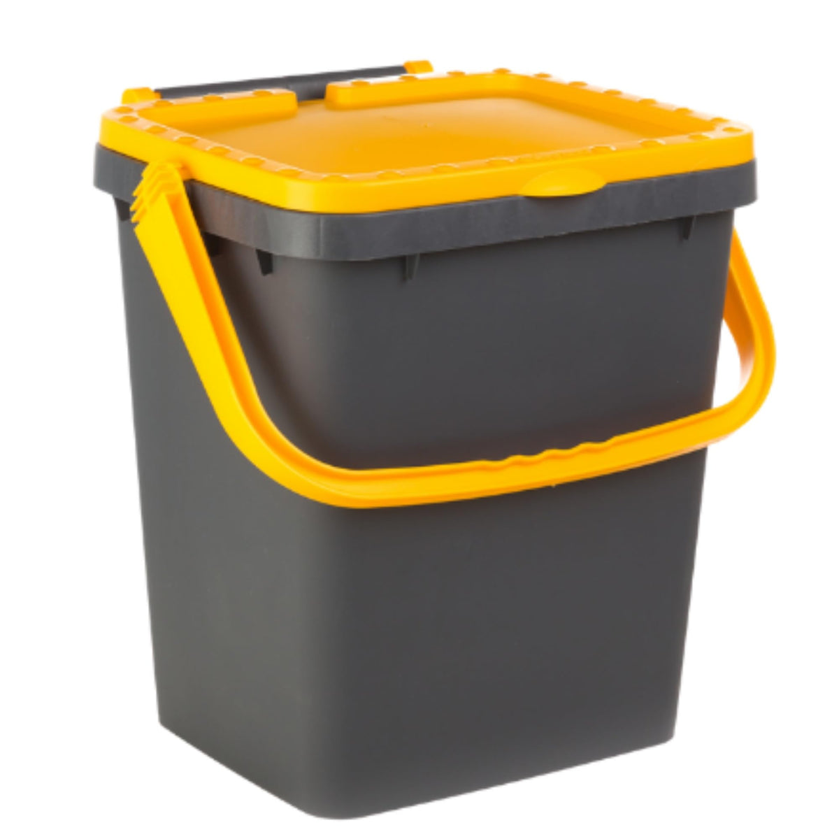 Ecoplast | Pattumiera per Raccolta Differenziata 35 Lt, Bidone Spazzatura in Plastica Riciclata, Giallo, 43x36x43,5, Made in Italy