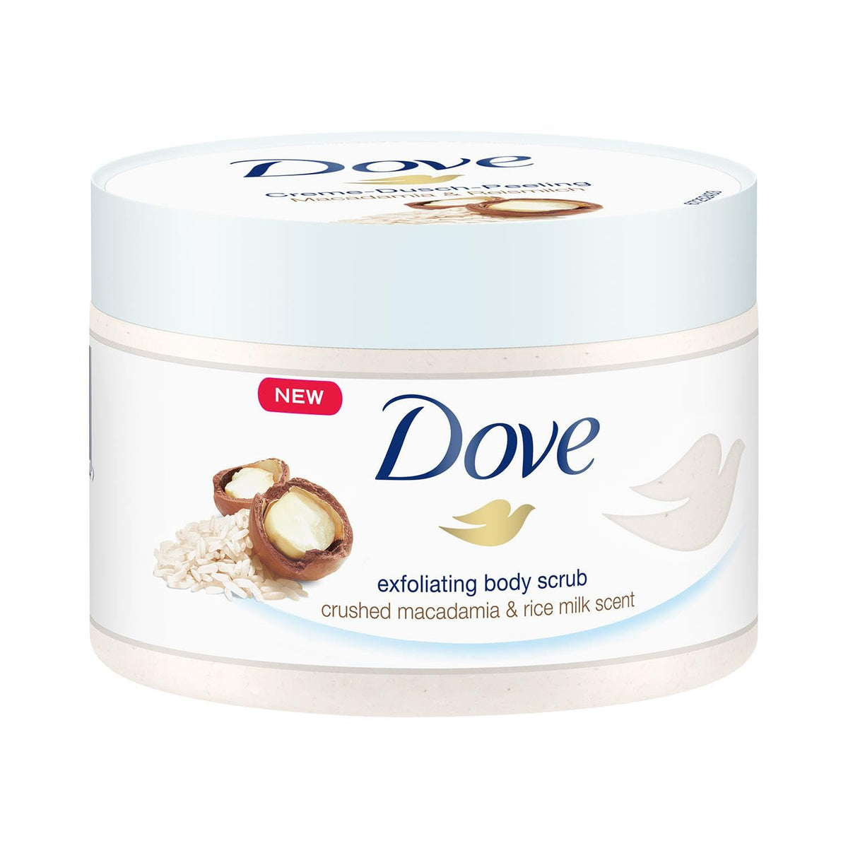 Dove - Peeling doccia, crema per il corpo