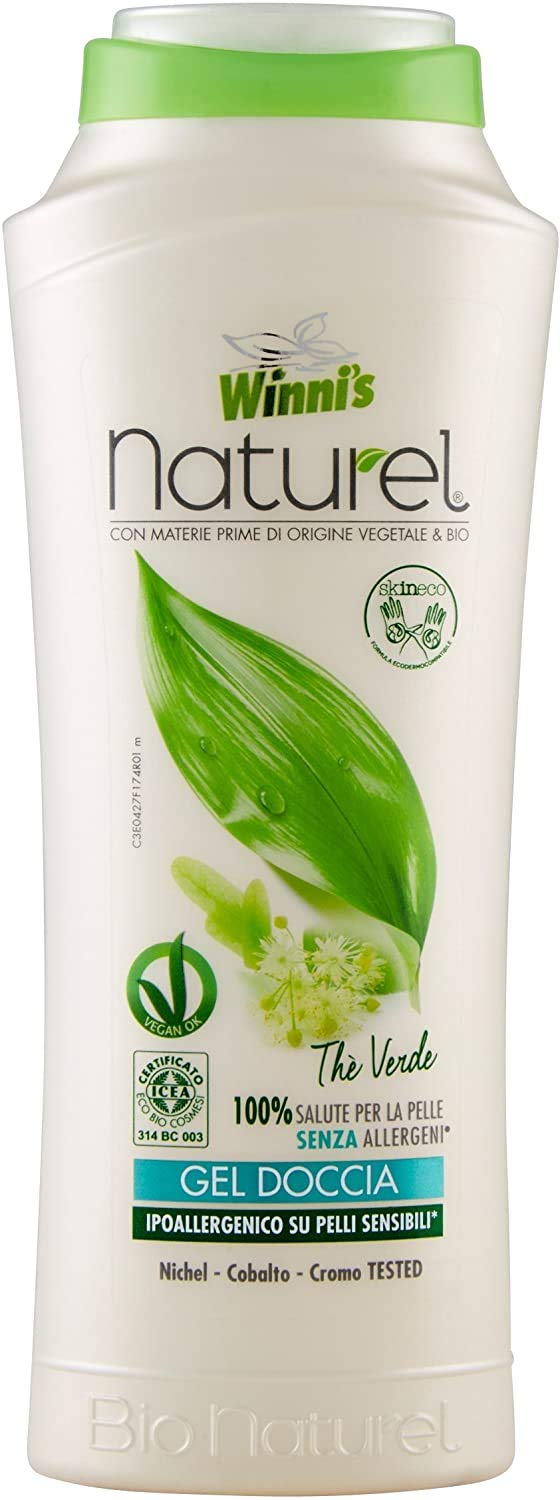 Winni's Natural Gel Doccia The Verde Gel Doccia Verde, 250 ml, 6 pezzi