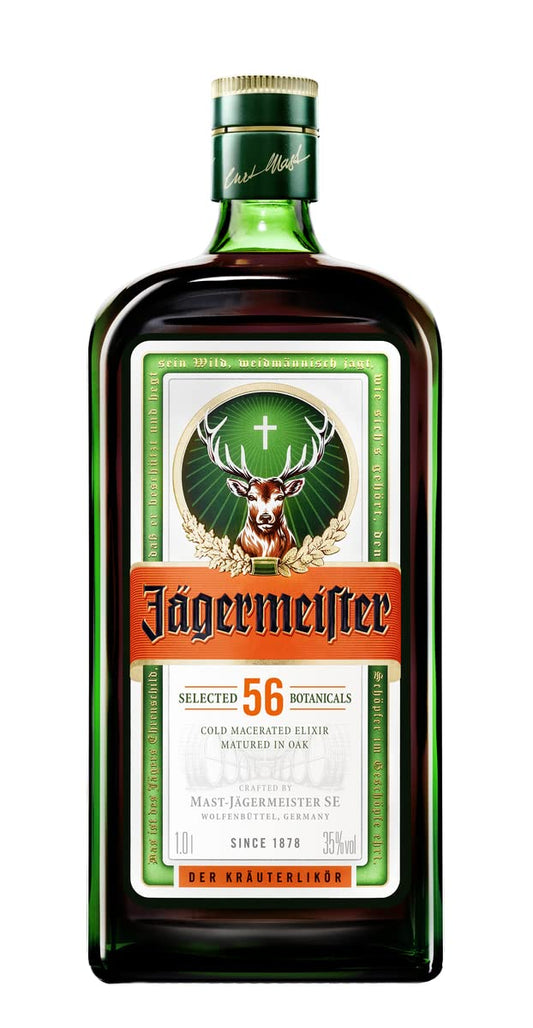 Jägermeister 100cl - Liquore a base di 56 Botaniche, invecchiato in botte. Da servire ghiacciato. 35% Vol.