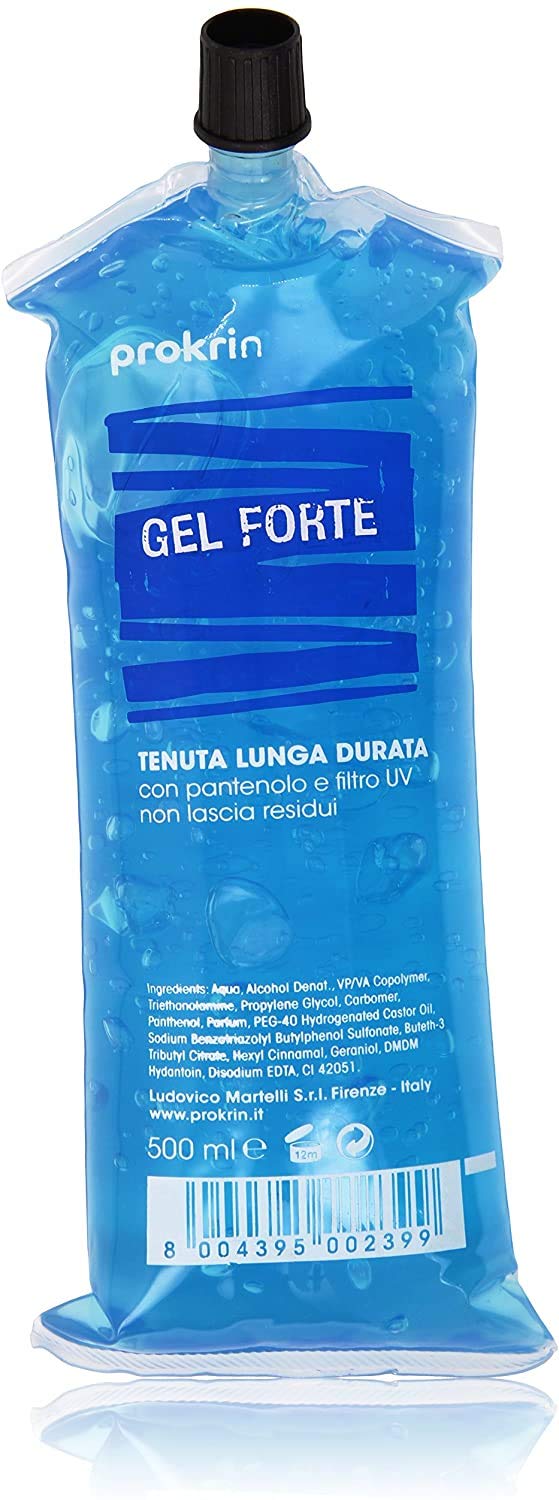 Prokrin Set 6 Gel Vescica Forte Azzurro 500 Ml Messa in Piega E Acconciatura Capelli, Multicolore, Unica