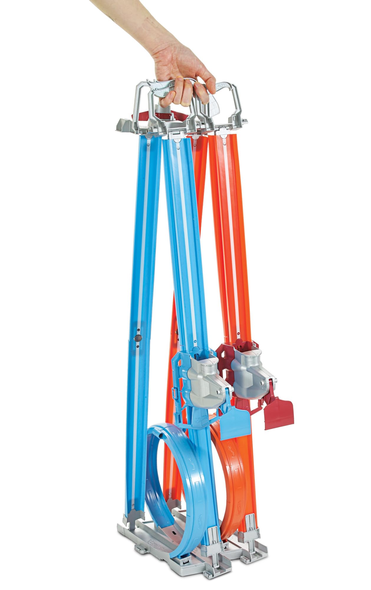 Hot-Wheels Pista Playset Sfida a Doppio Giro Mortale, con 2 Macchinine, Giocattolo per Bambini 4 + Anni, GFH85