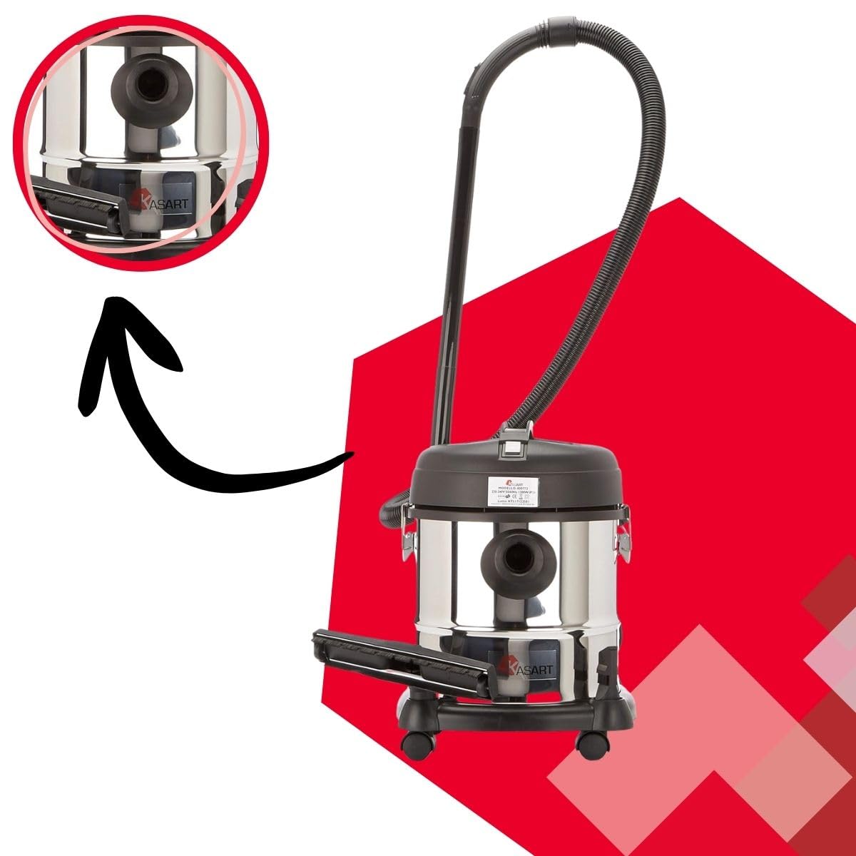 Kasart Lt. 20-1200 W Bidone Aspiratutto