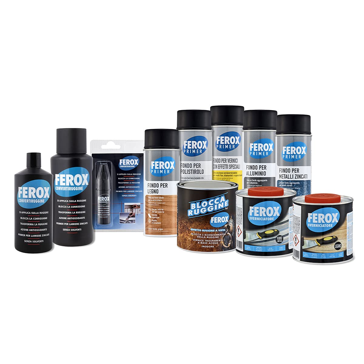 FEROX Fondo per Metalli Zincati 400 ml, aggrappante per verniciatura, colore Grigio, Primer superfici interno/esterno, rapida essicazione, lunga durata