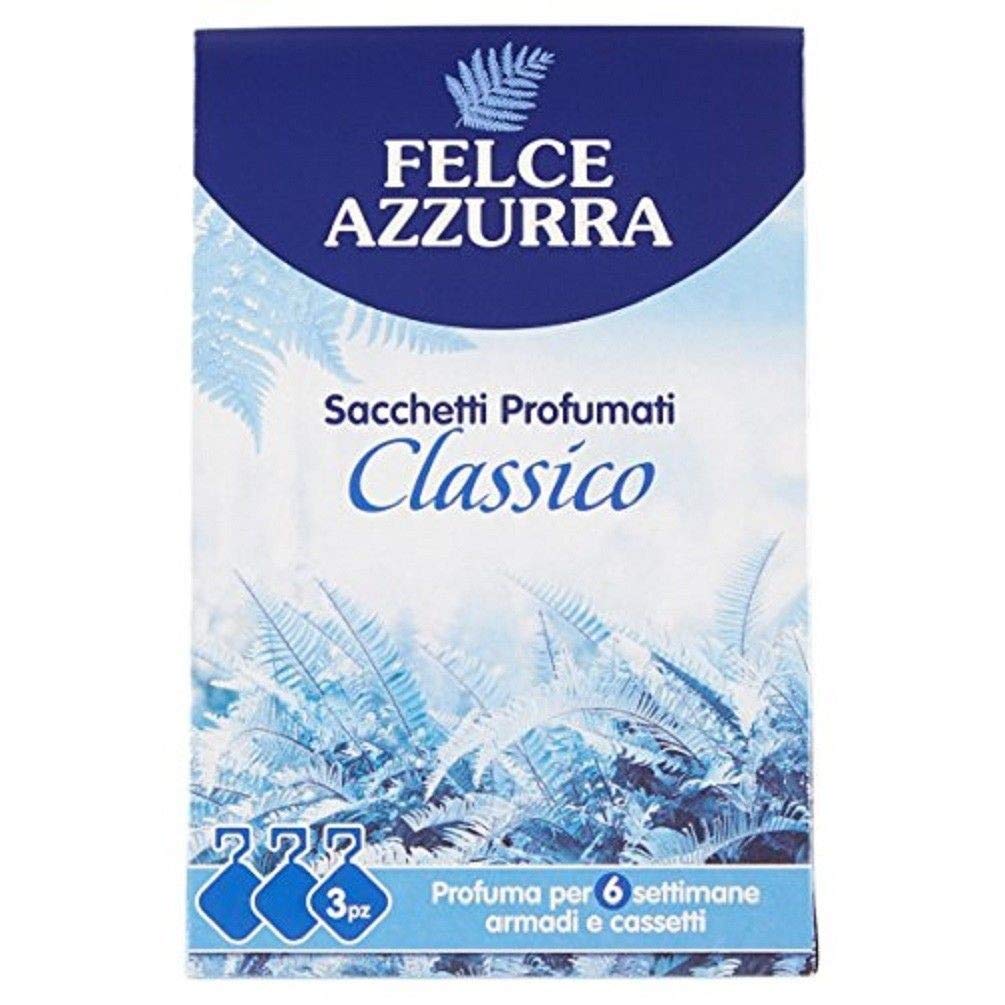 Set 12 FELCE AZZURA Felce Sacchetti Profumati 3 Pezzi Classico Detergenti Panni