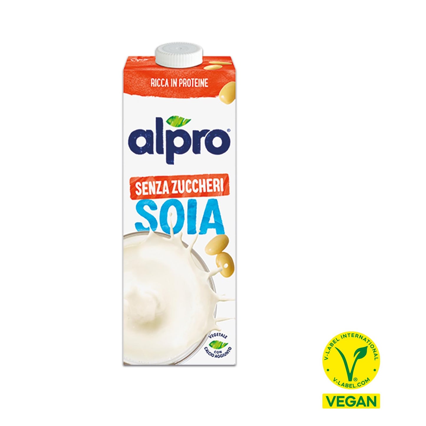 ALPRO SENZA ZUCCHERI, Bevanda alla SOIA, 8 confezioni da 1 Litro