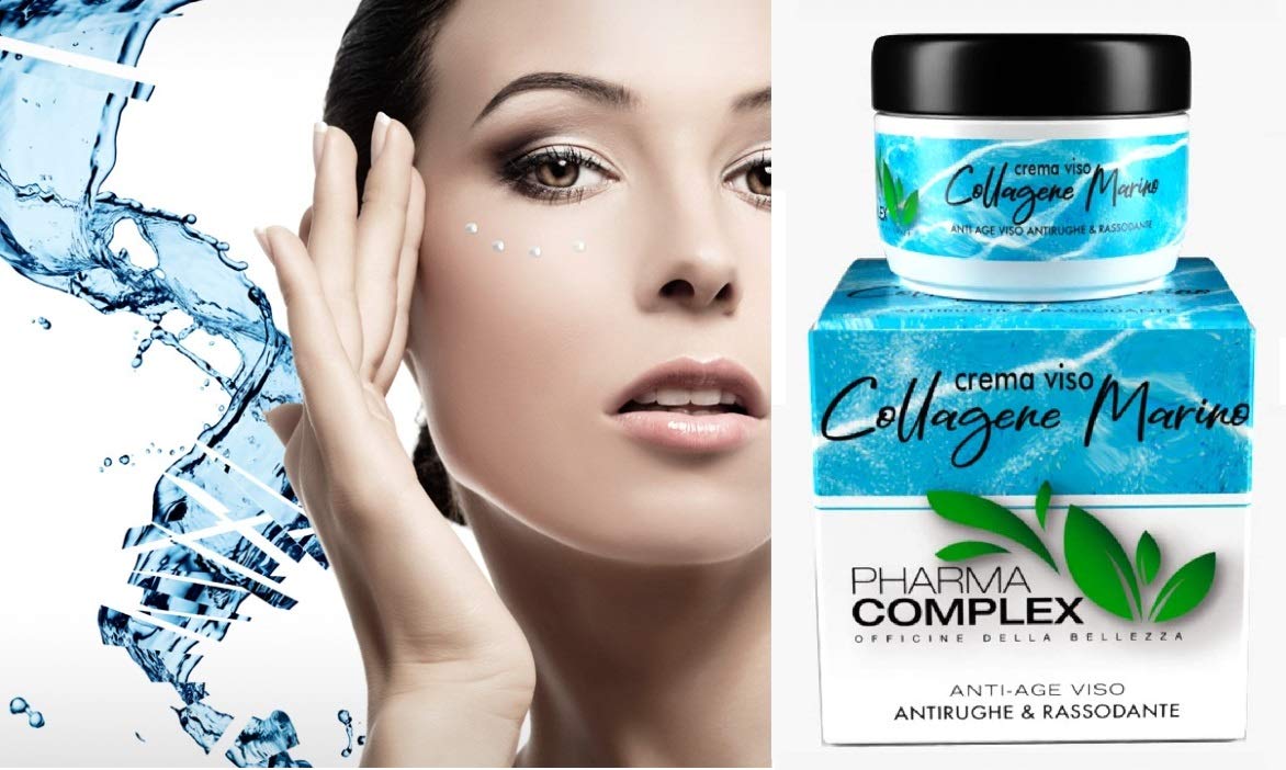 Crema Antirughe Donna Collagene Marino Made In Italy Ml 50 Antirughe Viso Antiage Trattamento Rassodante Idratante Giorno Notte Cosmetici Bellezza Idea Regalo Creme Antieta