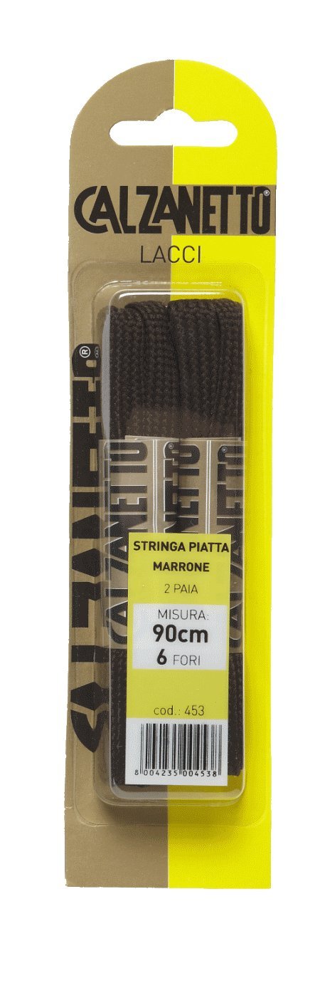 Calzanetto Stringa Piatta, Trattamenti e Lucidi Scarpe Unisex-Adulto, Marrone (Marrone), 1.5x1.5x5 cm