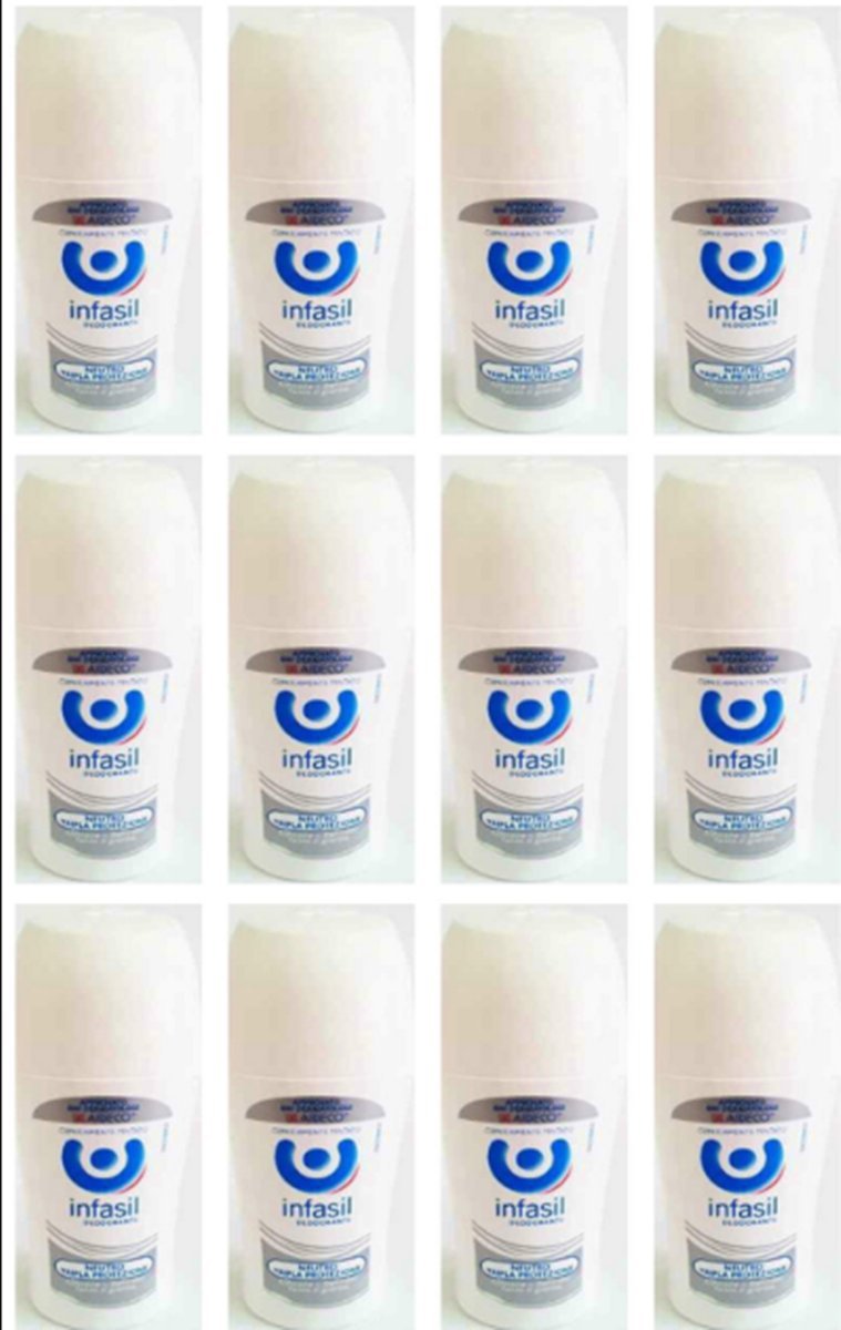 12 x INFASIL Deo Persona Roll On Neutro Tripla Protezione 50 Ml