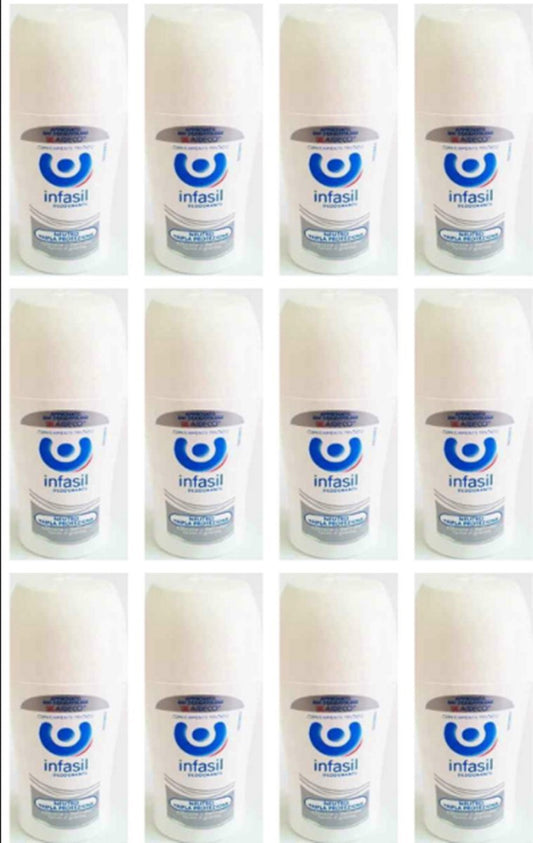 12 x INFASIL Deo Persona Roll On Neutro Tripla Protezione 50 Ml