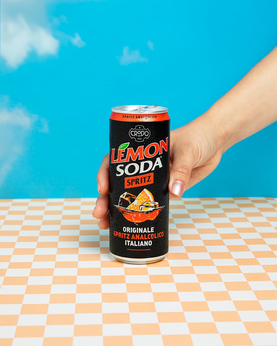 Lemonsoda Spritz | Bevanda Rinfrescante Analcolica Gusto Spritz, 24 Lattine da 33 cl, Senza Alcol, con Acqua delle Fonti di Crodo