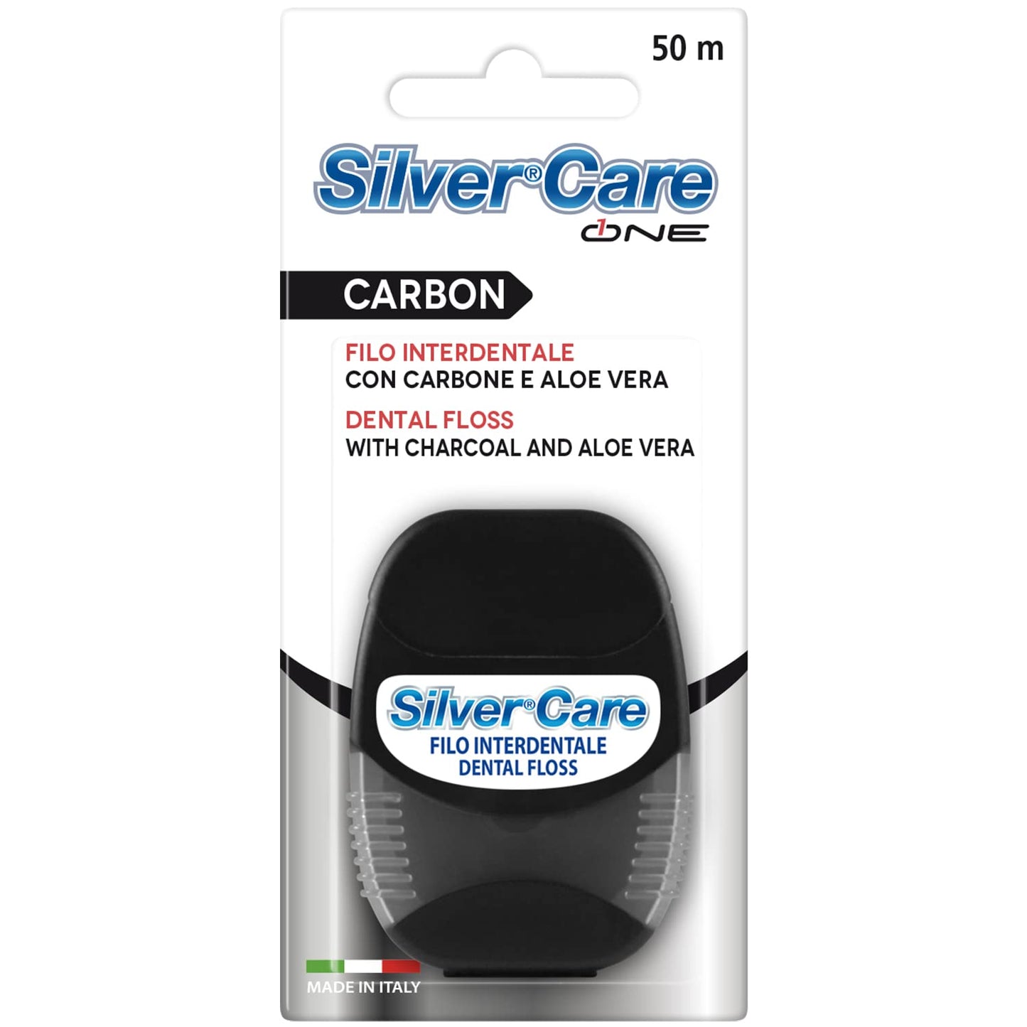SILVER CARE One Filo Interdentale Carbon, Colori Assortiti