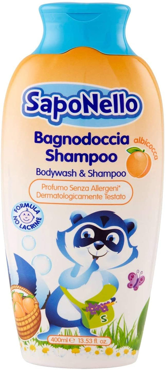 6 X Paglieri SAPONELLO Gel Doccia & Shampoo pesca delicato bambini pfirsi 400 ML