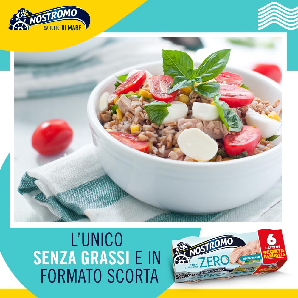 Nostromo - Tonno al naturale, 60 lattine da 65 gr. Formato scorta da 10 confezioni. Zero grassi, già sgocciolato, pronto da gustare.