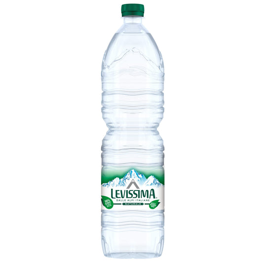 Levissima 91017 Acqua Naturale, Pet Riciclabile, Confezione da 6 x 1.5 litri