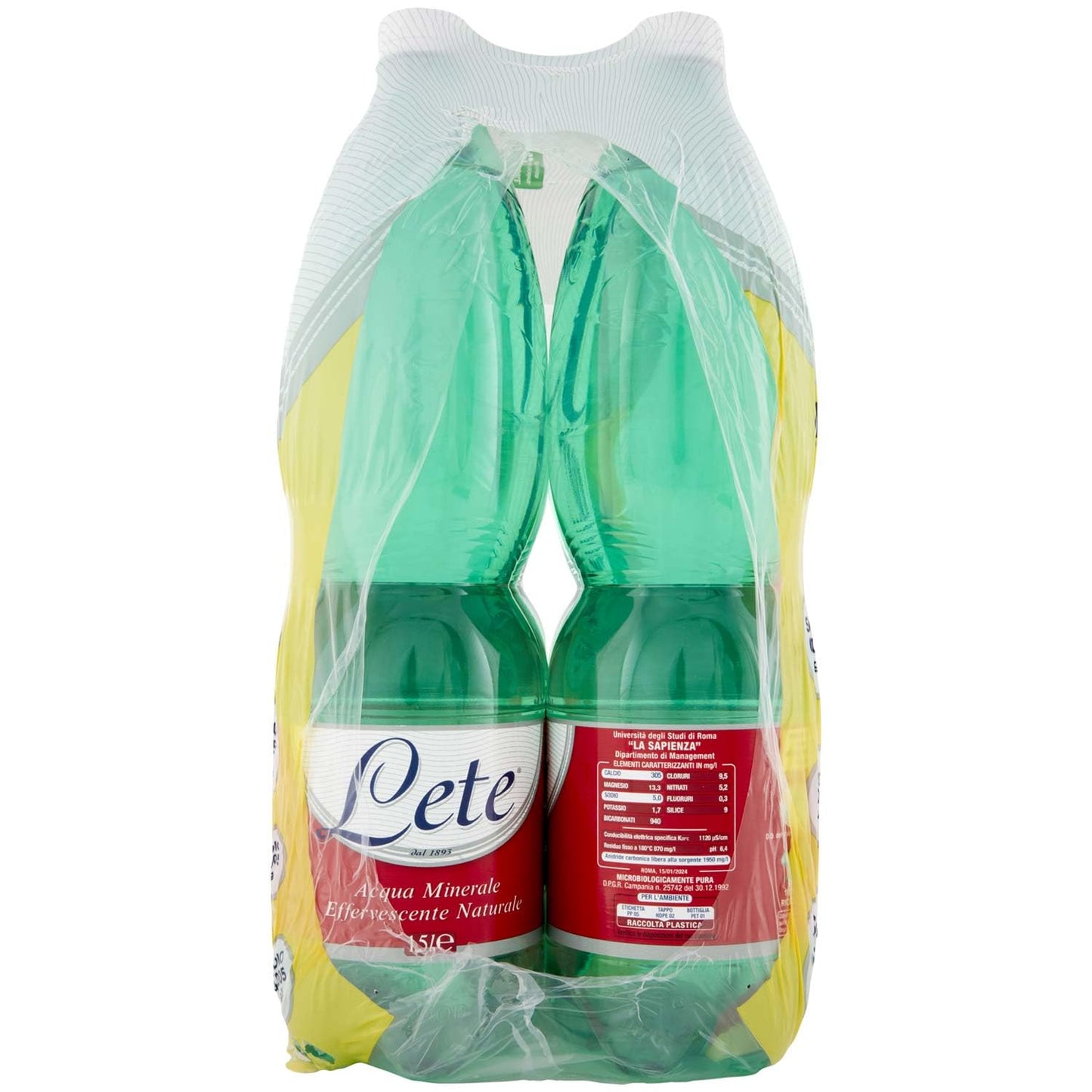 Lete Channel Acqua Minerale Effervescente Naturale - 6 x 1.5 L