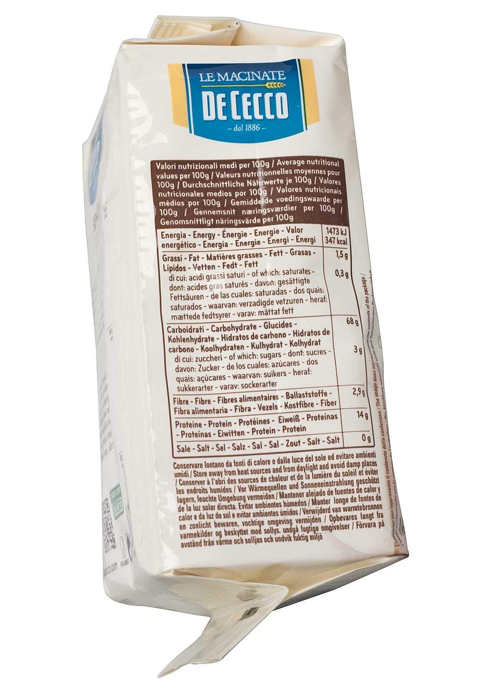 De Cecco - HartweizengrieÃŸ - Re-milled durum wheat semolina (4 x 1 kg)