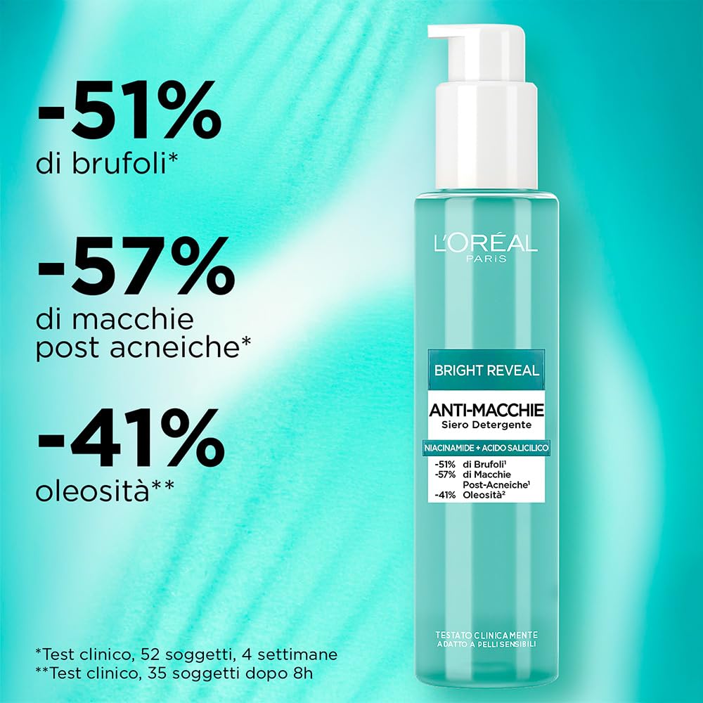 L'Oréal Paris Siero Detergente Anti-Macchie Bright Reveal