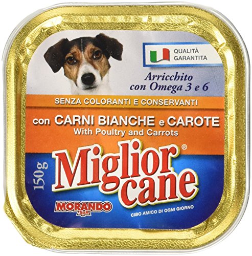 MigliorCane Vaschetta carni bianche e carote multipack 22 x 150 Grammi