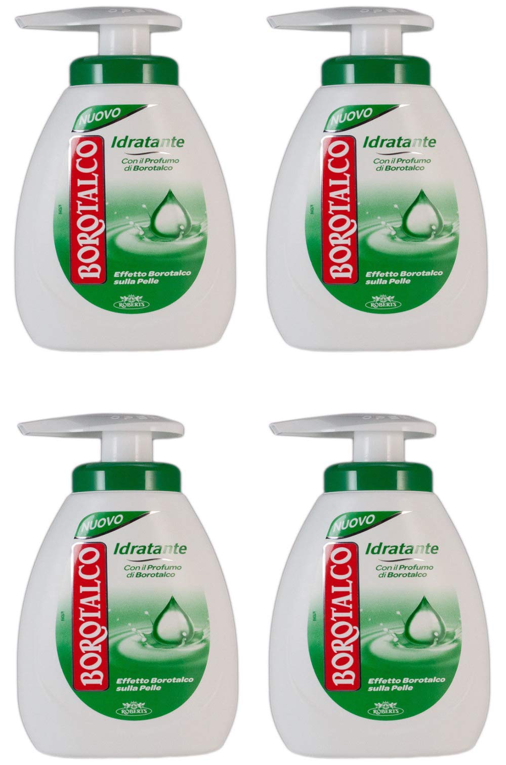 Borotalco: "Idratante Sapone Liquido Idratante - 8,45 Once Fluide (250ml) Flacone con Tappo Misuratore, confezione da 4 [ Importazione Italiana]