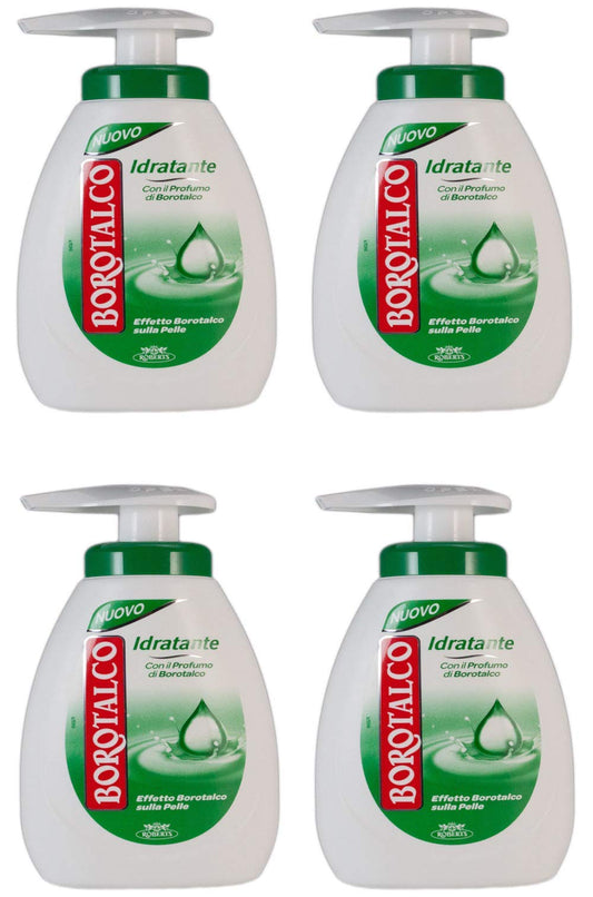 Borotalco: "Idratante Sapone Liquido Idratante - 8,45 Once Fluide (250ml) Flacone con Tappo Misuratore, confezione da 4 [ Importazione Italiana]