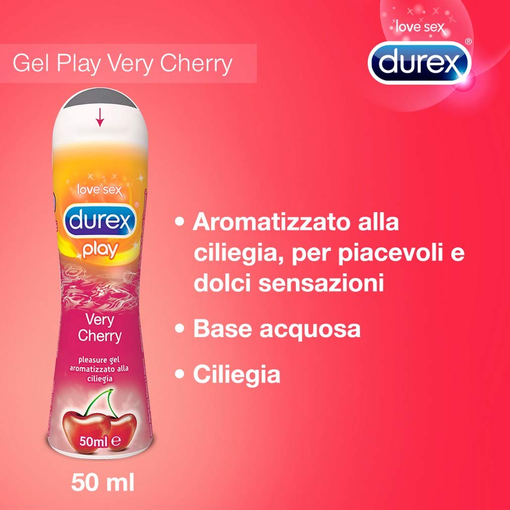 Durex Play Lubrificante Intimo, Very Cherry, 50ml