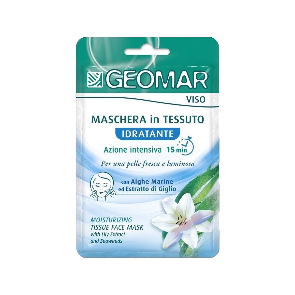 KIT VISO: Maschera Viso Idratante/Anti-Stress - in Tessuto Idratante + Dischetti 100% Cotone