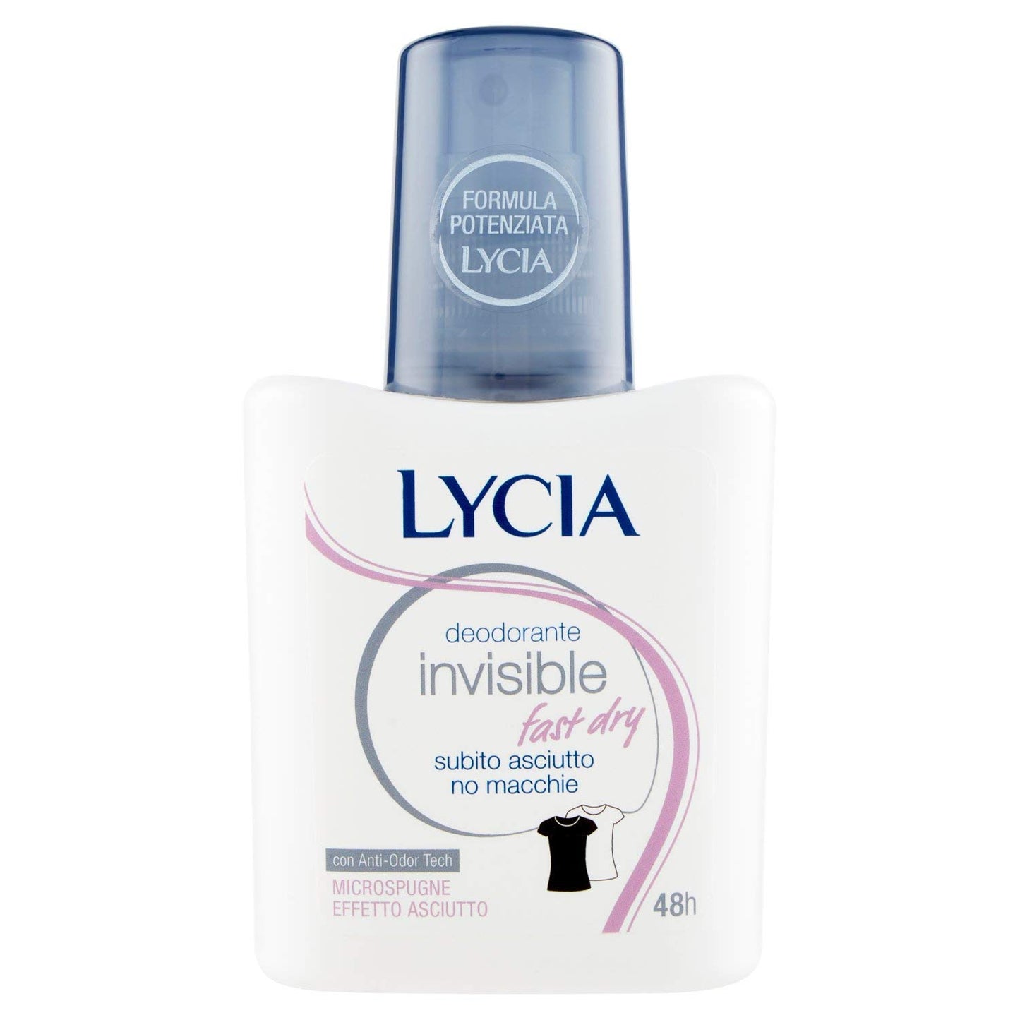 Lycia 146058 Anti Odoranti, Subito Asciutto, Invisible, 75 ml