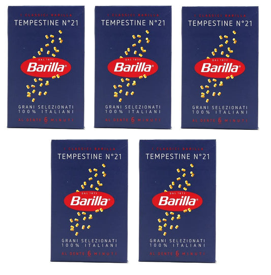 Barilla 5 x Tempestine Italian Pasta n. 21, 500 g