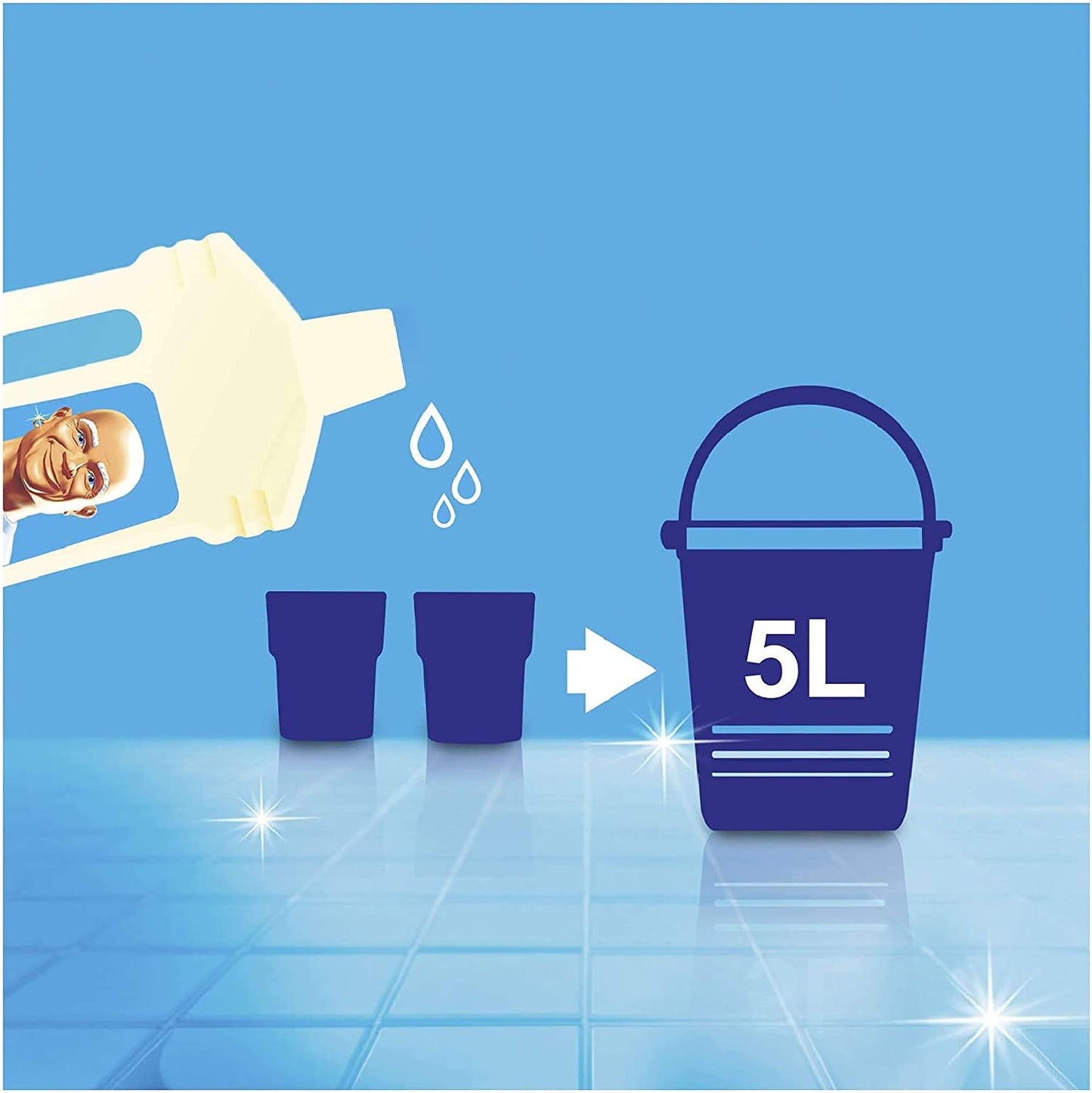 Mastro Lindo Detersivo Pavimenti, Liquido Multiuso, 6 Confezioni (6 x 950 ml), Limone, Maxi Formato, Pulito Brillante con Poco Sforzo, Efficace Multisuperficie