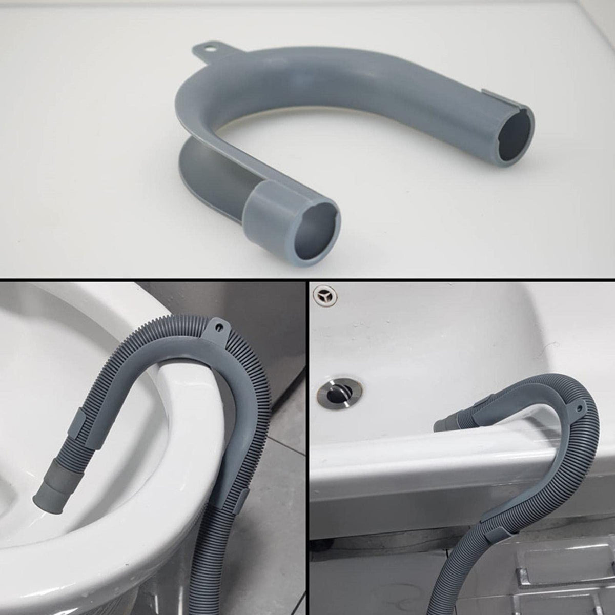 Tiandeng 2 PCS Fascetta per Tubo di Scarico Lavatrice | Supporto per Tubo di Scarico Lavatrice a Forma di U | Adattatore Universale per Gancio per Tubo di Scarico della Lavatrice per Tubi di Scarico