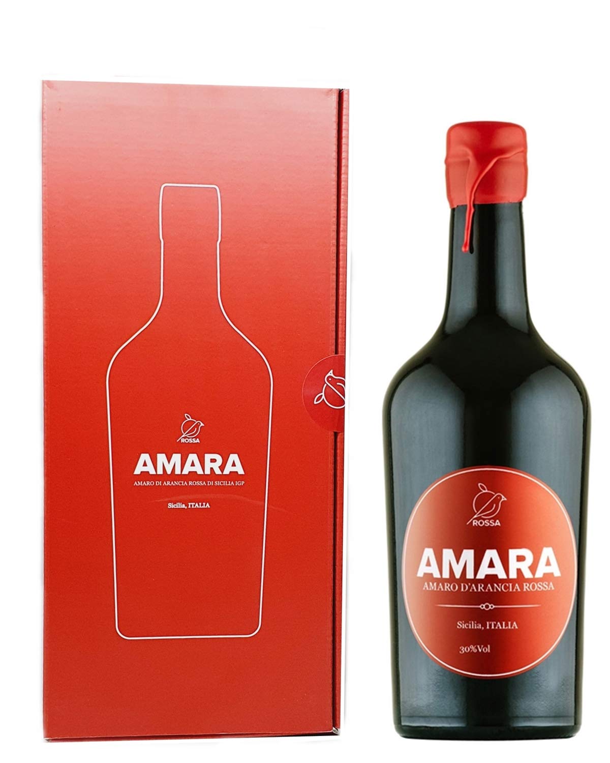 Sicilia Bedda - Amara Amaro d'Arancia Rossa Lt 1,5 con Elegante Astuccio - IDEA REGALO