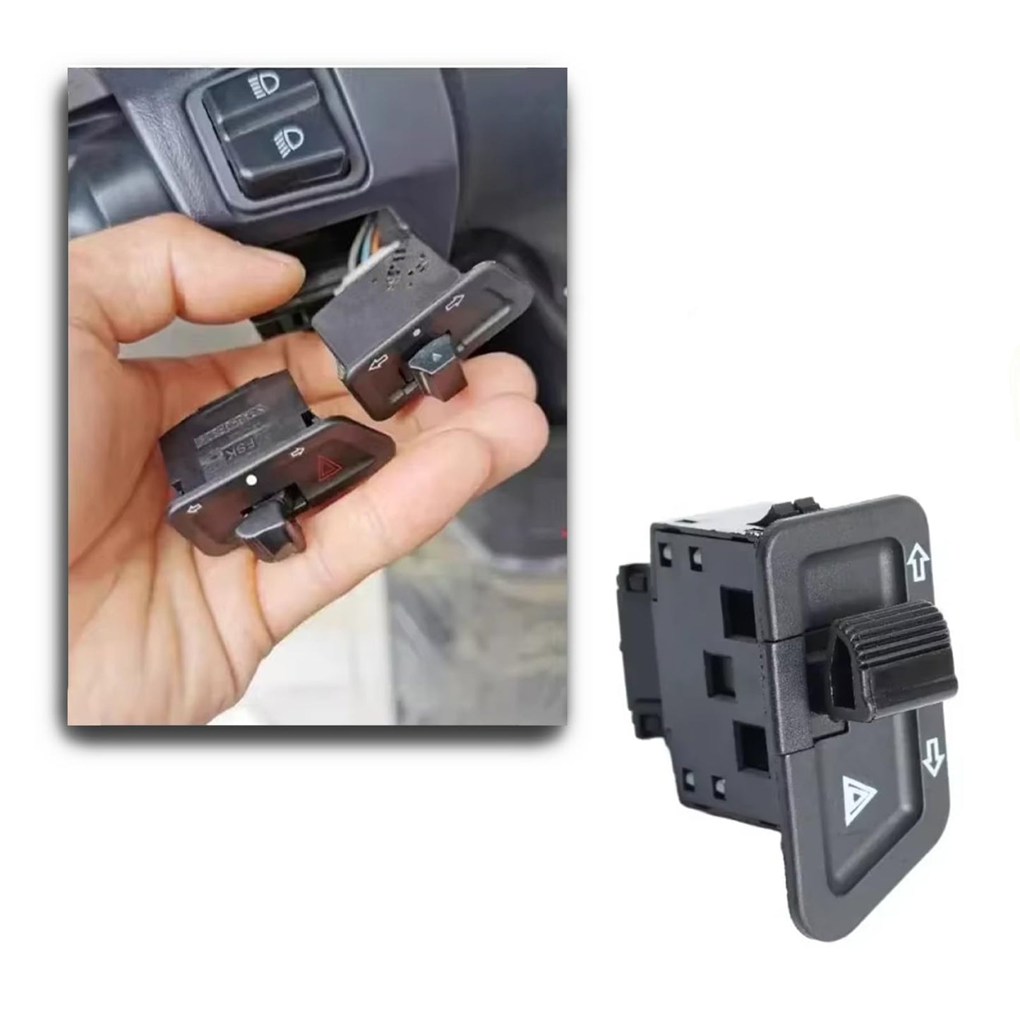 CG94 - Pulsante 3 Pin per Modifica Frecce Scooter - Compatibile con SH 125-150 2002-2012 - Impermeabile e Facile da Installare - Design Compatto e Leggero - Plastica