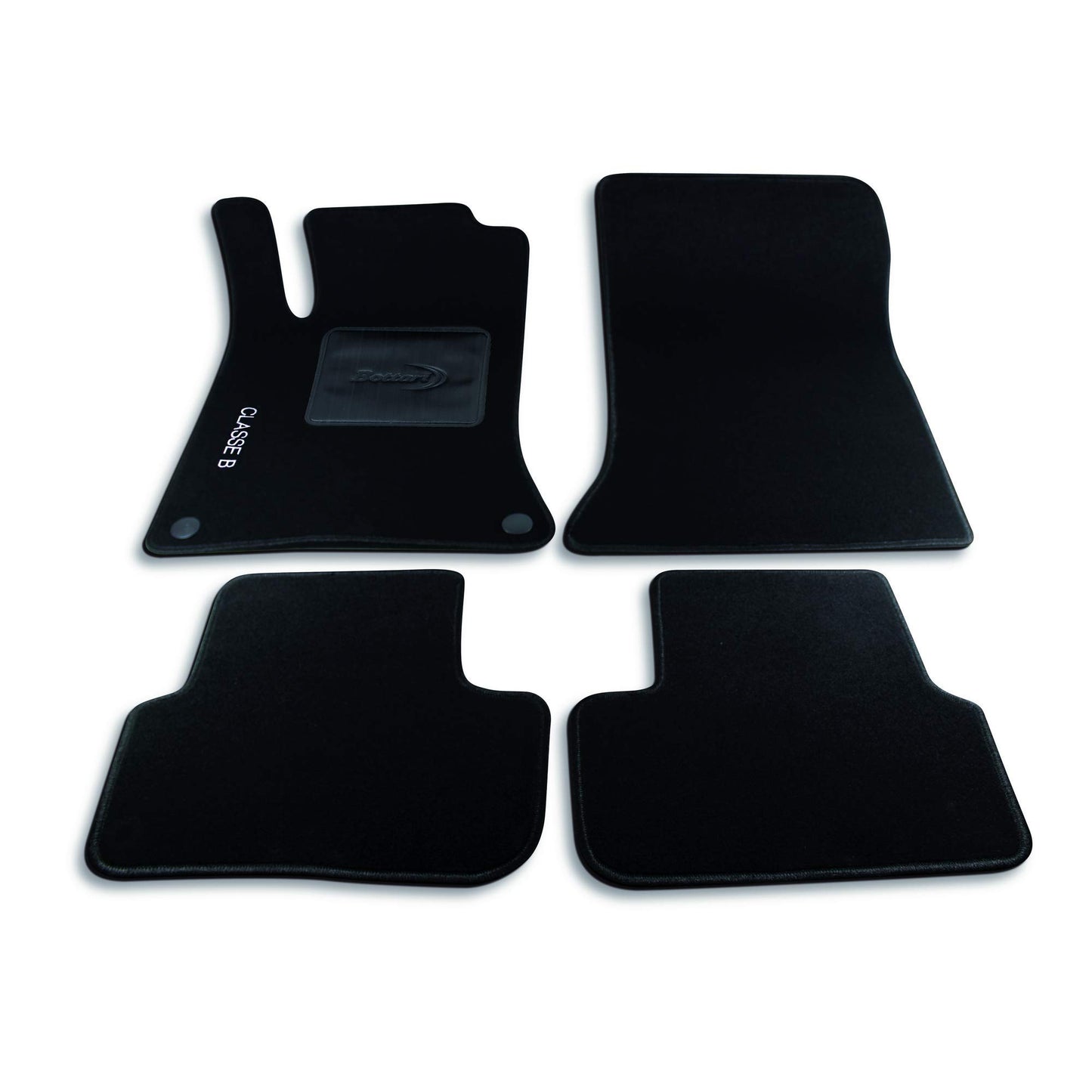 Bottari 39058 Set Tappeti Auto su Misura in Moquette per Classe B produzione dal 2011 ad oggi , Nero, 4 Pezzi