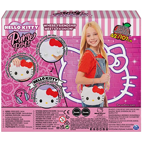 Purse Pets, Sanrio Hello Kitty and Friends, My Melody Interactive Pet Toy & Crossbody Kawaii Purse, Over 30 Sounds & Reactions, Girls & Tween Gifts