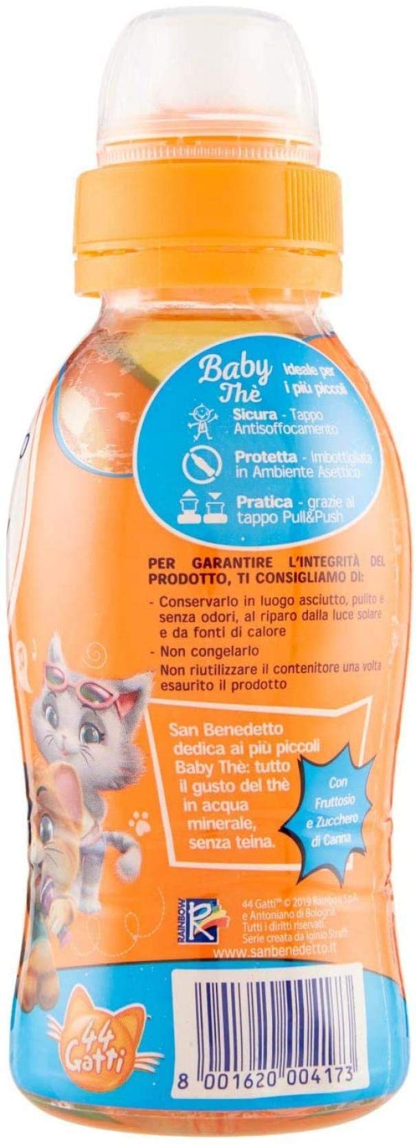 San Benedetto - Bevanda Analcolica di The' Deteinato alla Pesca - 24 pezzi da 250 ml [6 l]
