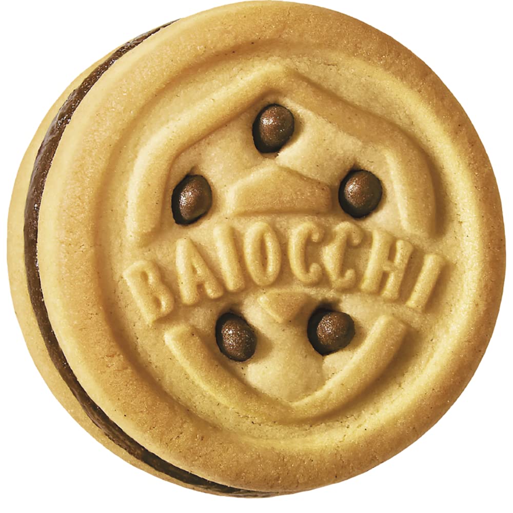 Mulino Bianco Biscotti Baiocchi con Crema alla Nocciola e Cacao per Colazione e Snack Dolce per la Merenda - 168 gr