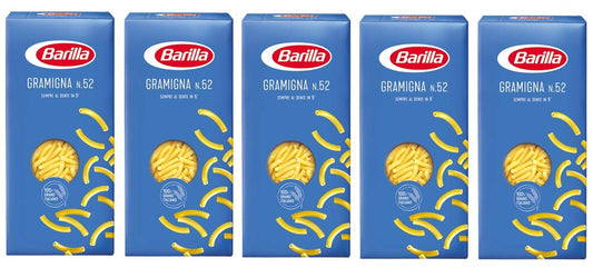 Barilla 5X Gramigna Italian Pasta n. 52 500 g