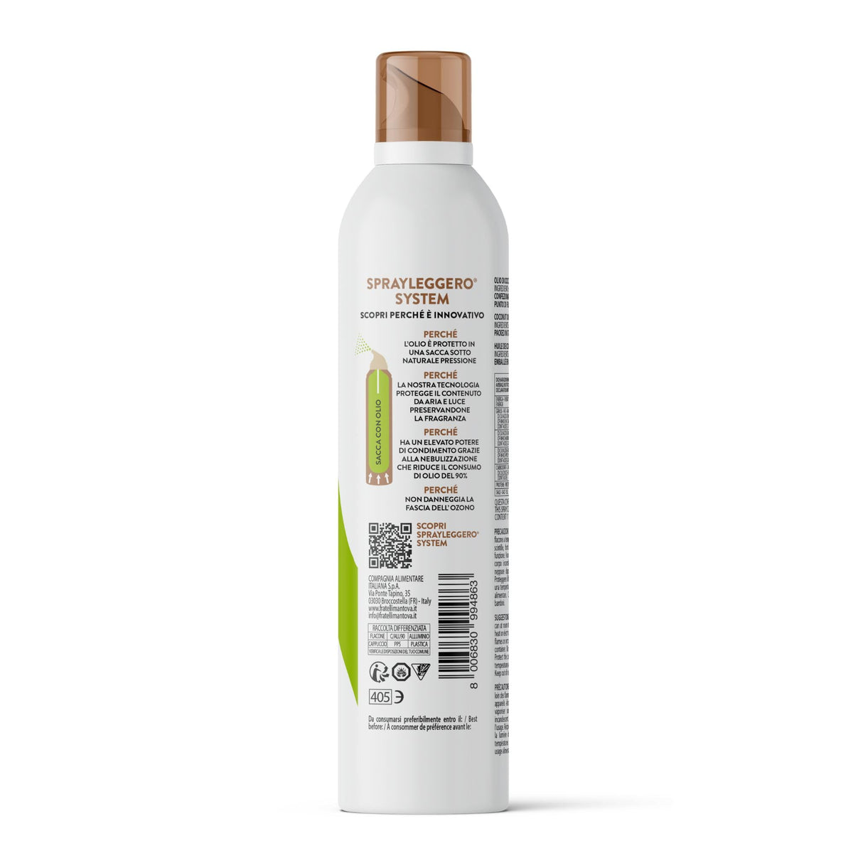 Olio di Cocco Spray 6X200ml - Olio Spray nutraceutico – Salute & Benessere - Sprayleggero – 100% Naturale,100% Leggero, 100% Facile - Con lo spray risparmi fino al 90% di prodotto